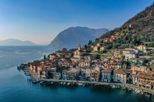 Little village on lake of iseo monte isola special view