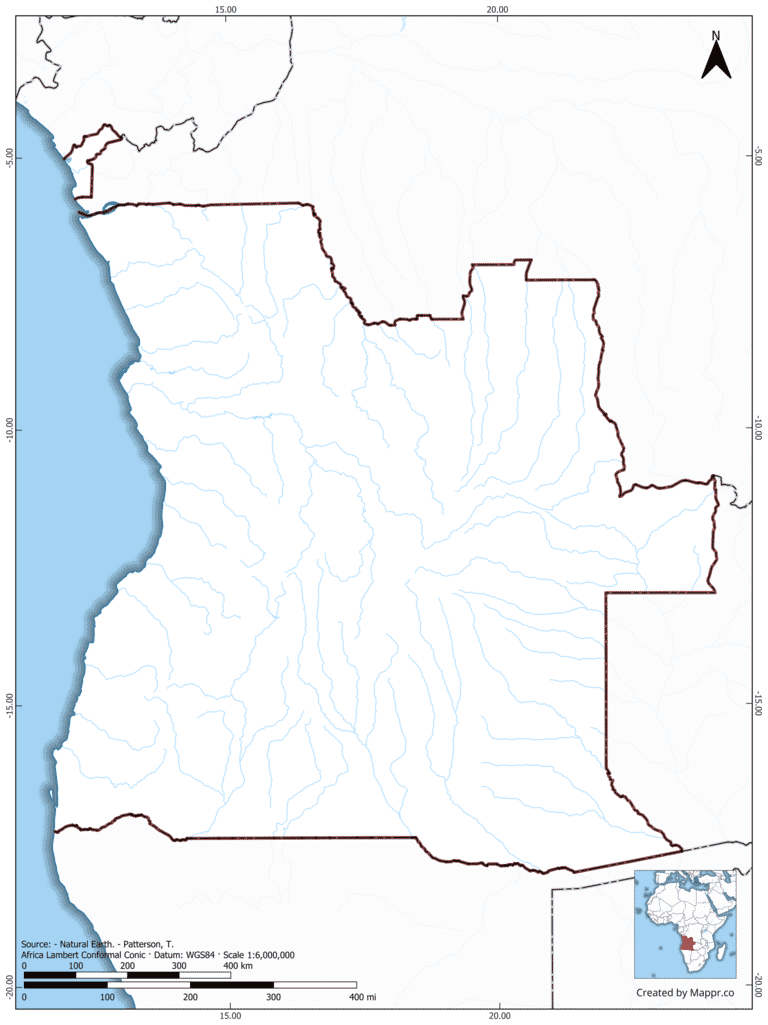 Map Angola Riva Angola Maps | Mappr