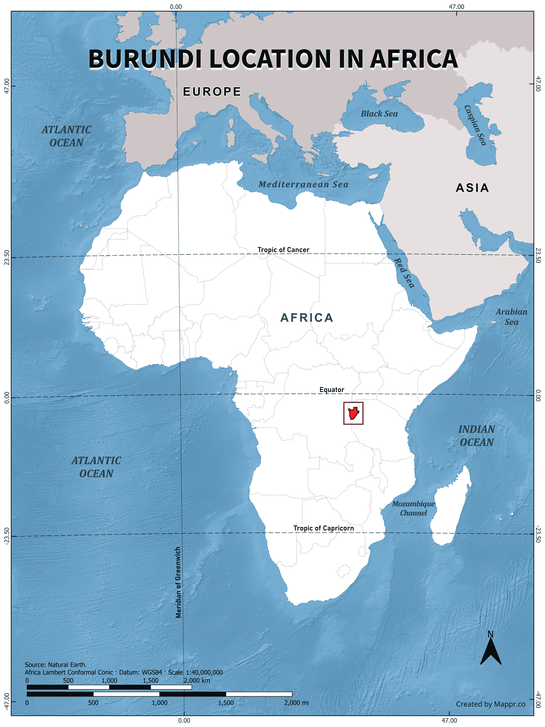 Burundi Maps Mappr Burundi Country Location World Map