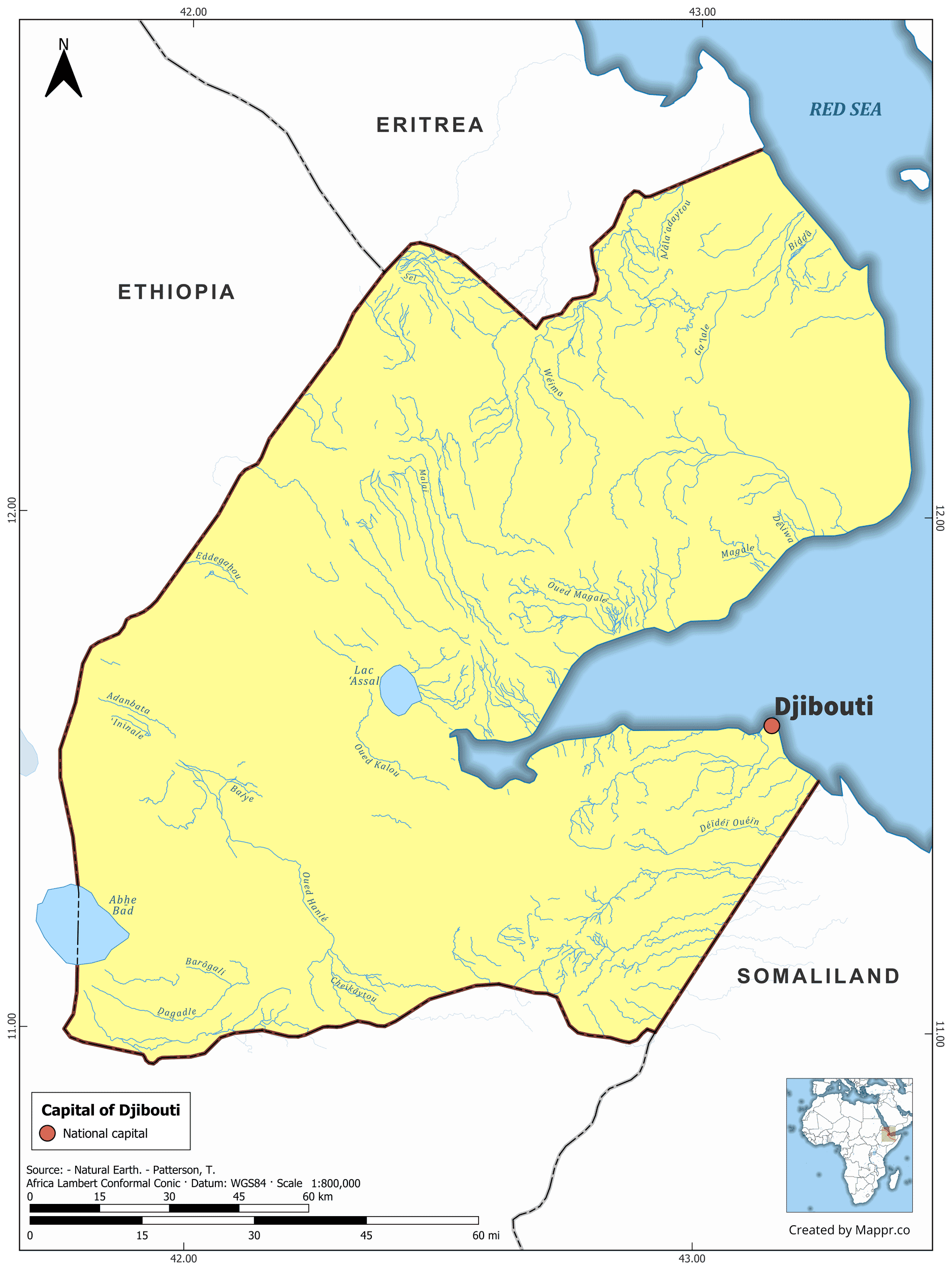 Djibouti Maps Mappr Djibouti Capital Location Map