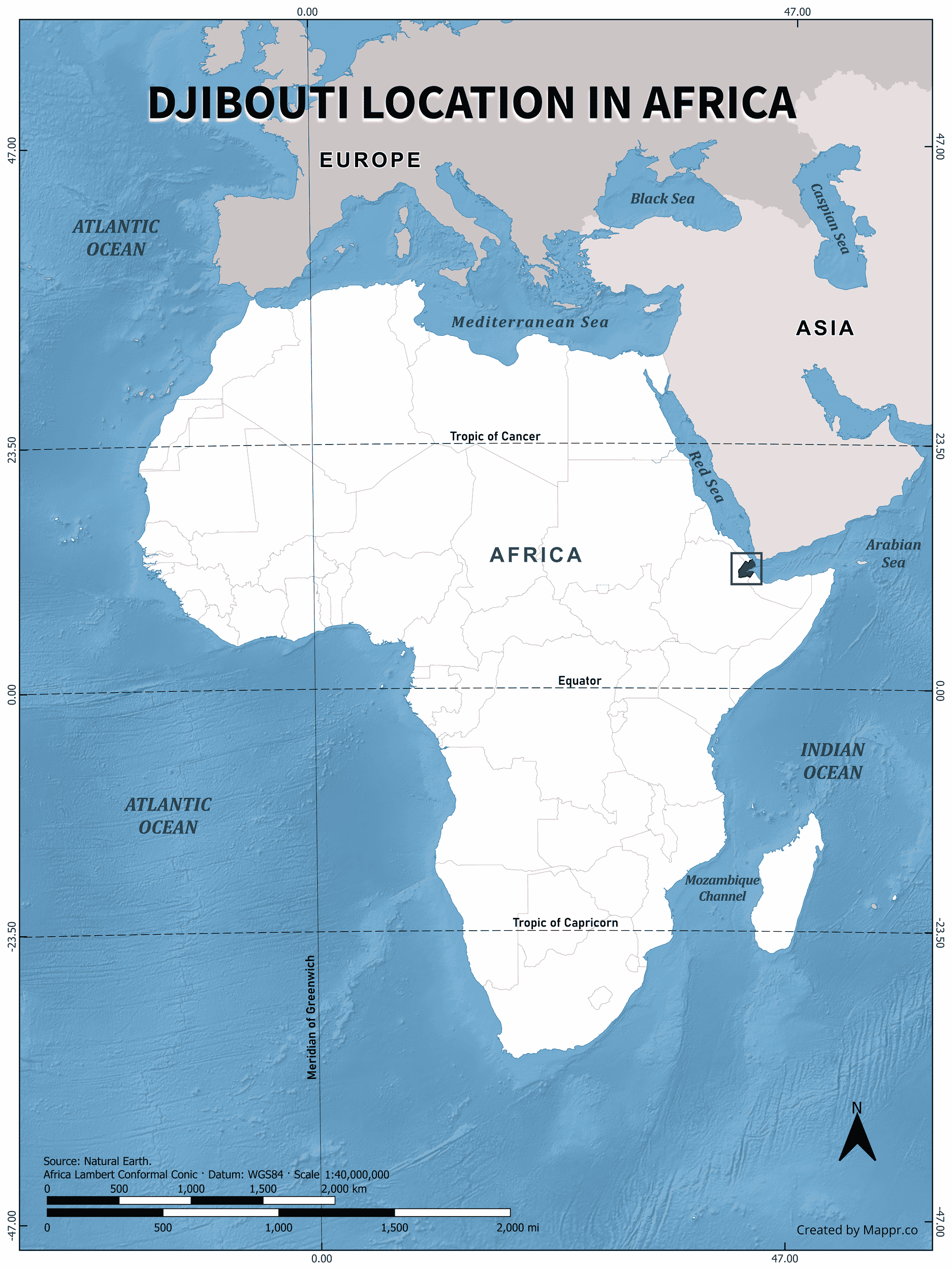 Djibouti Maps Mappr Djibouti Country Location World Map