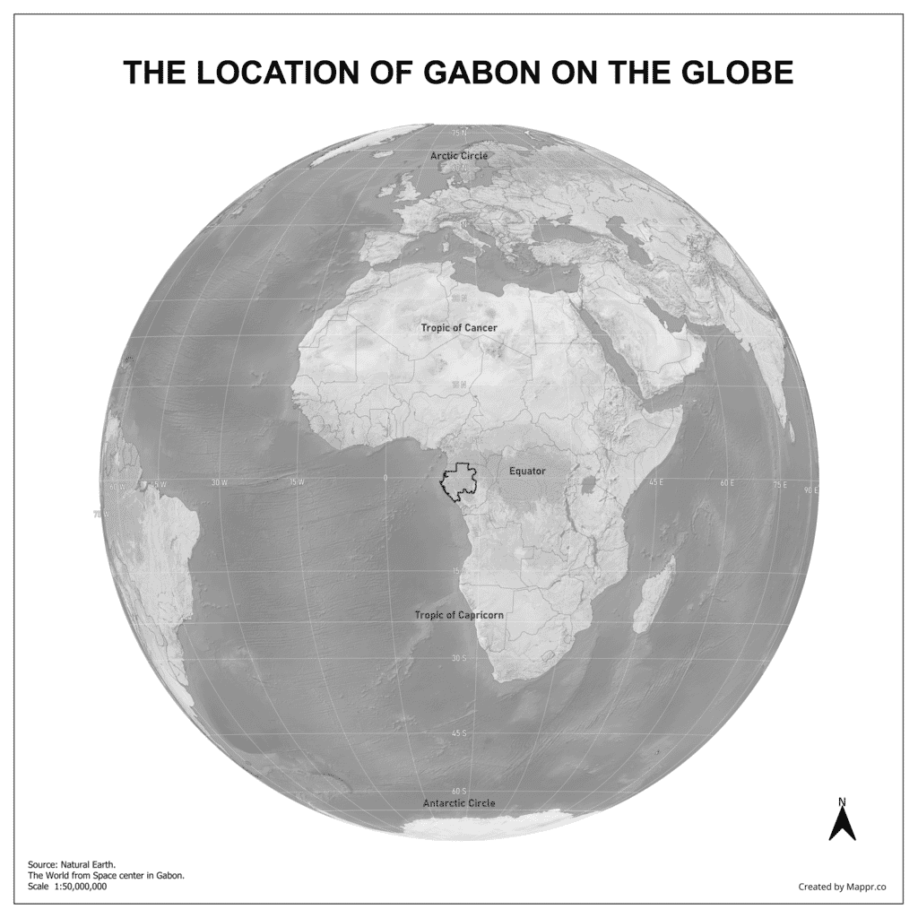 Gabon Invisible Map Gabon Maps | Mappr