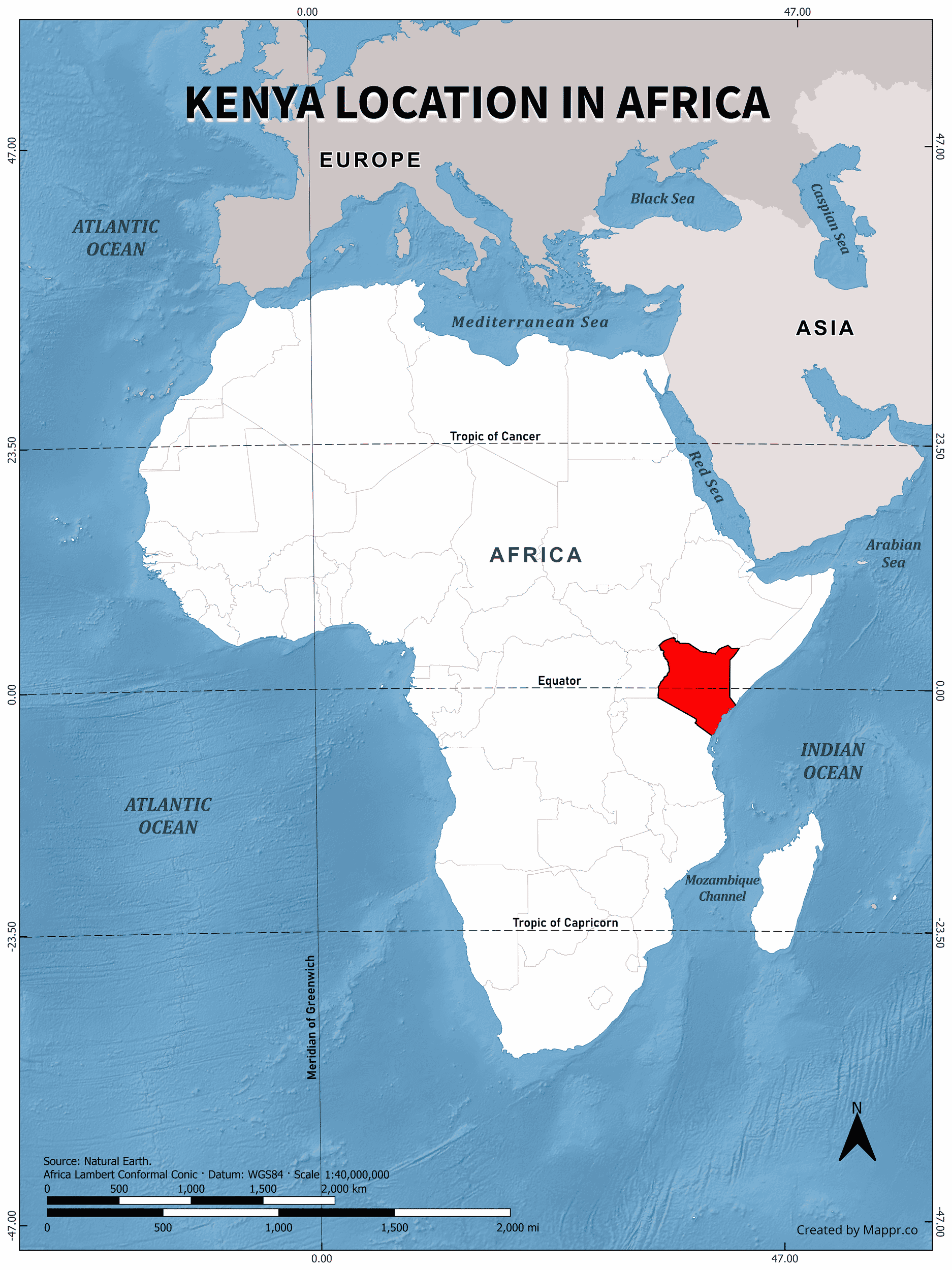 Kenya Maps Mappr Kenya Country Location World Map