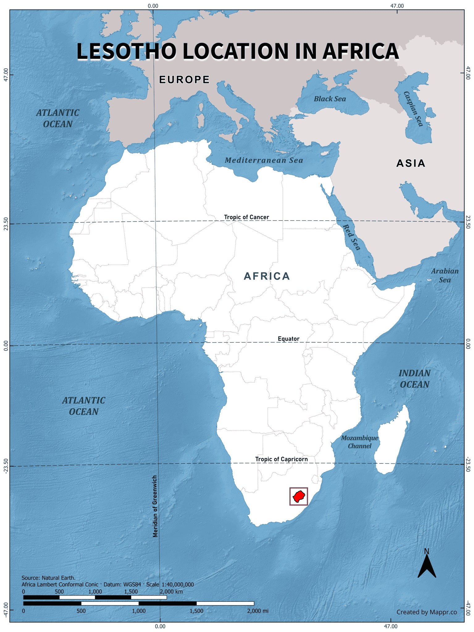 Lesotho Maps Mappr lesotho-maps-mappr