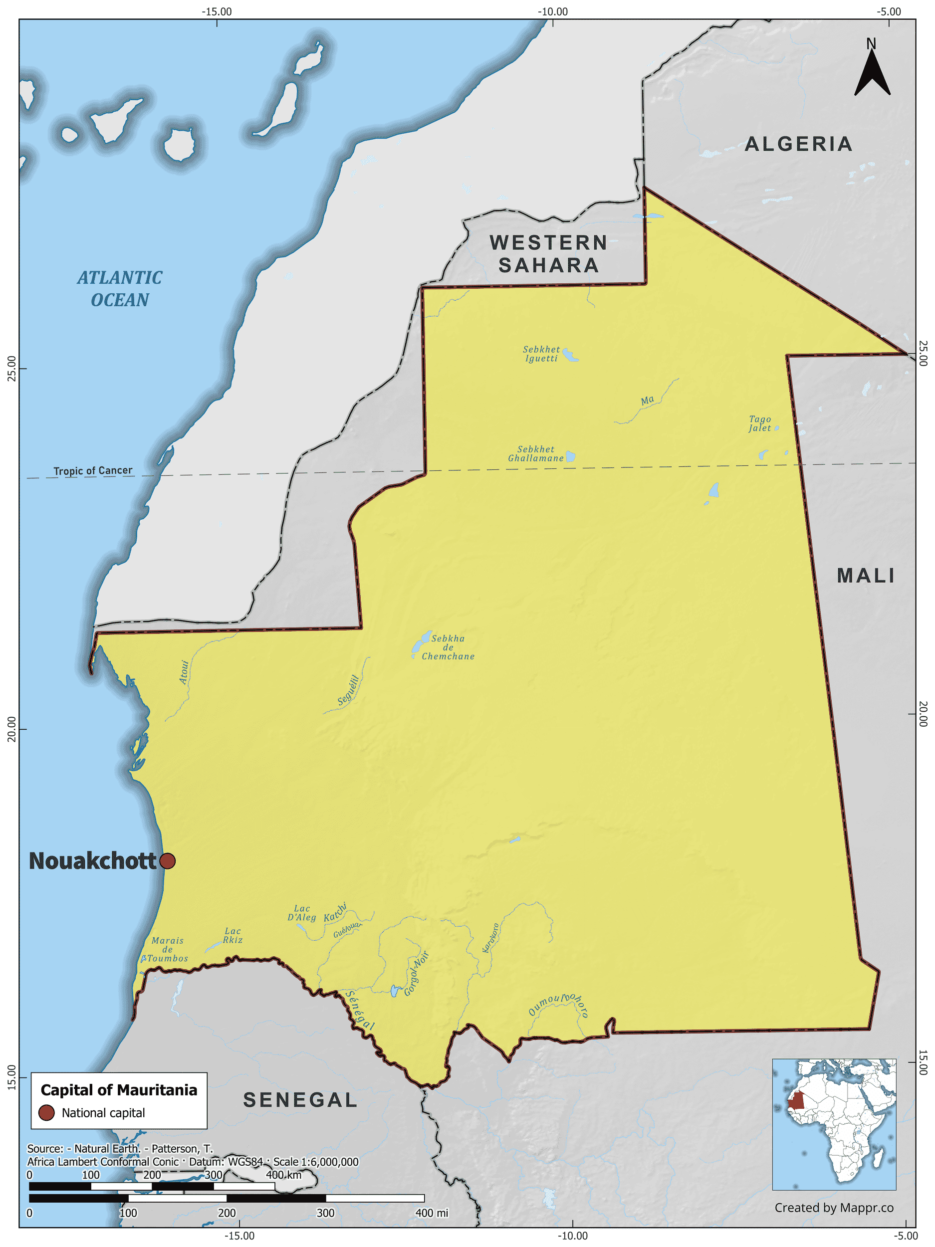 Mauritania Maps Mappr