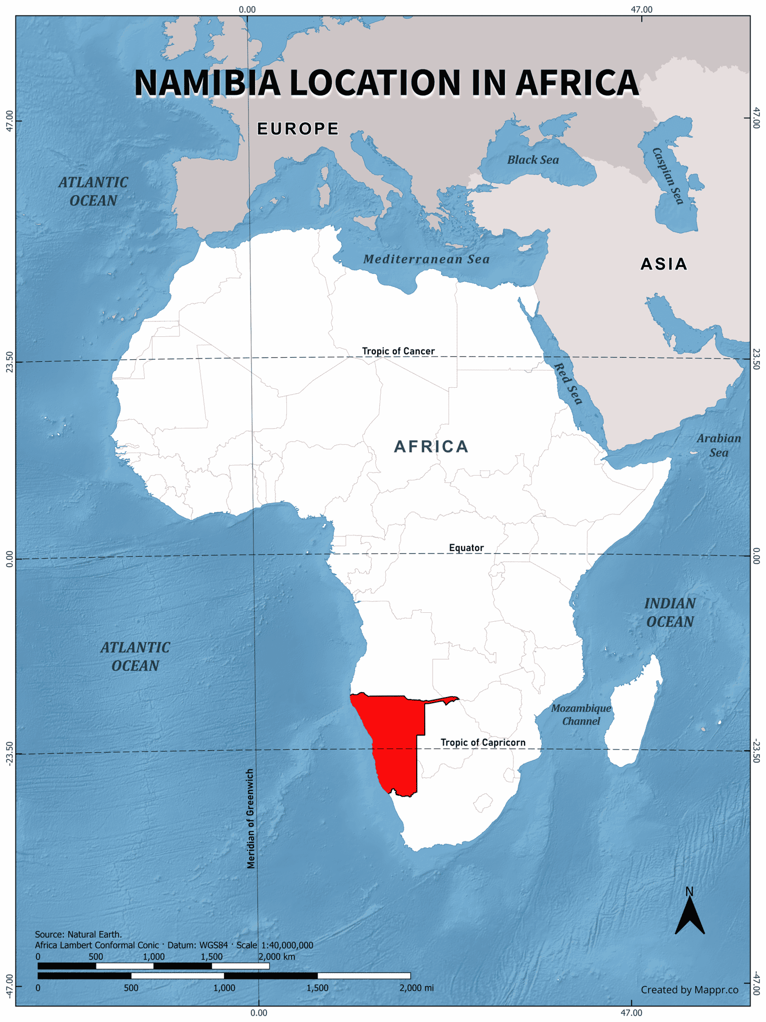 Namibia Country Overview Namibia Maps | Mappr