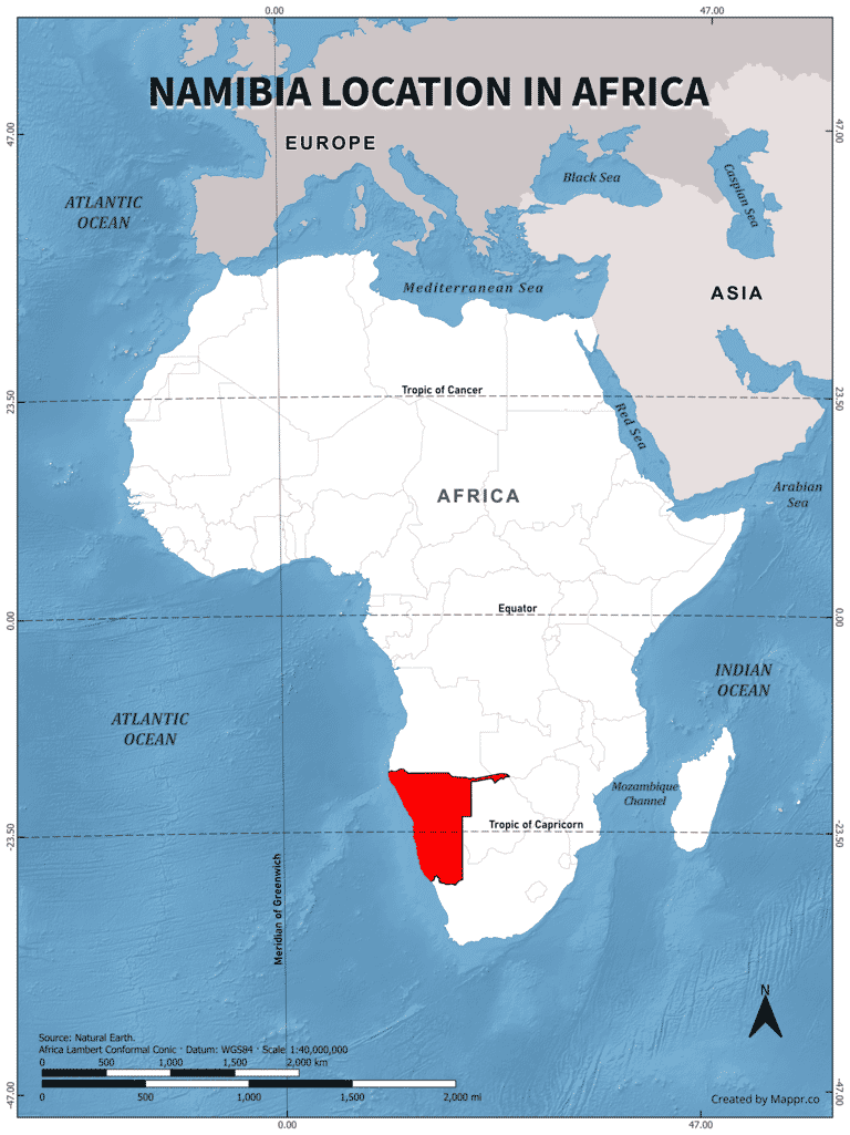 Namibia Live Map Namibia Maps | Mappr