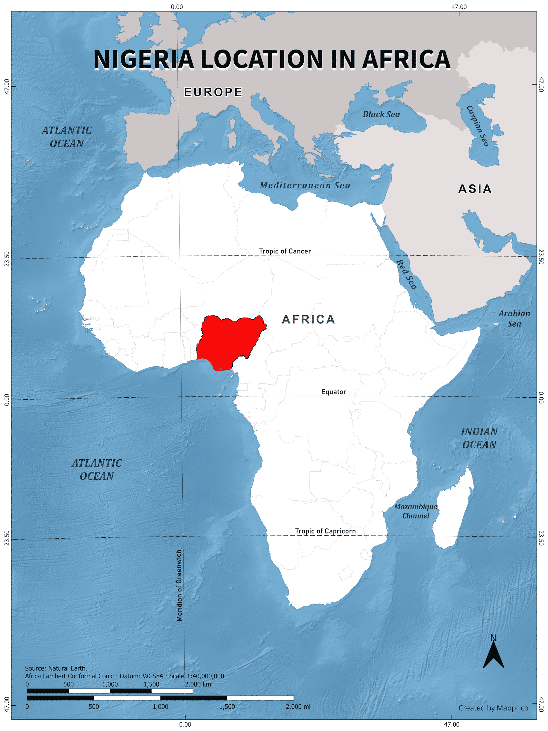 Nigeria Maps Mappr Nigeria Country Location World Map