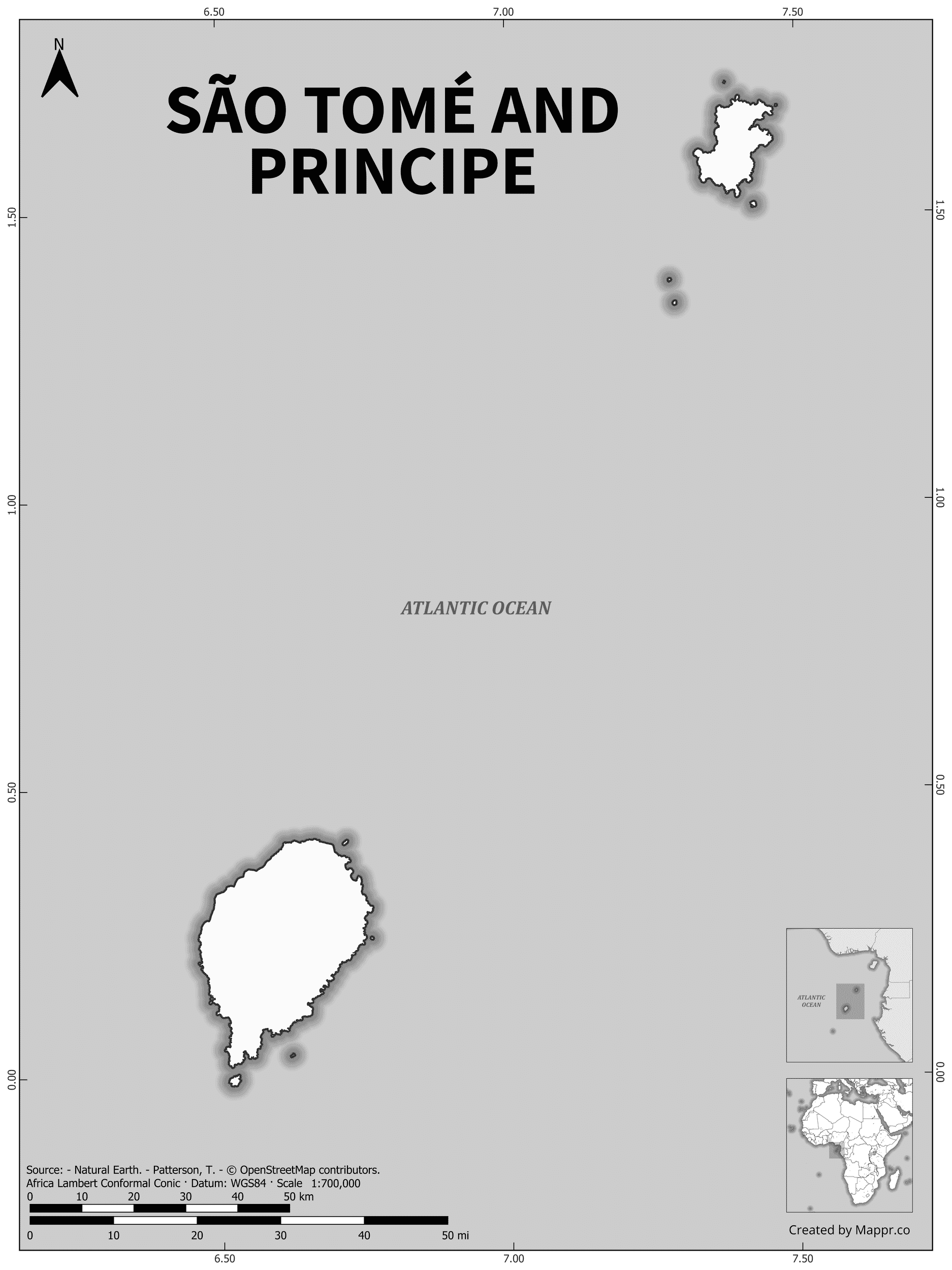 Sao Tome And Principe Maps | Mappr