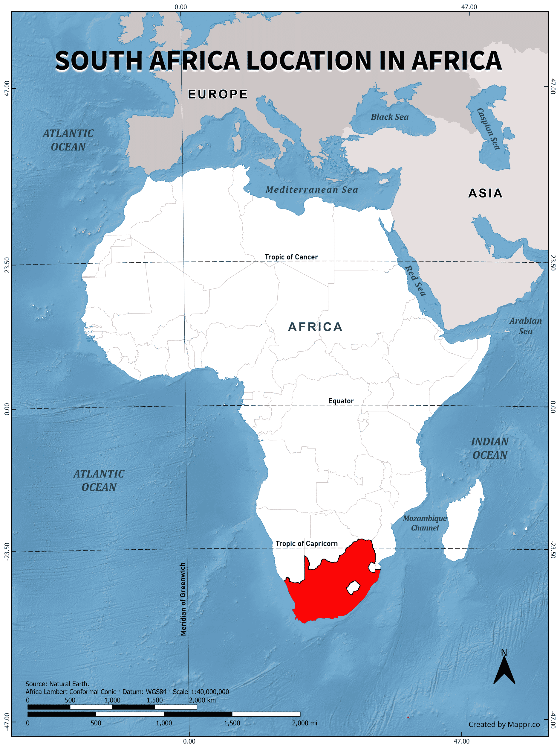 South Africa Maps Mappr South Africa Country Location World Map