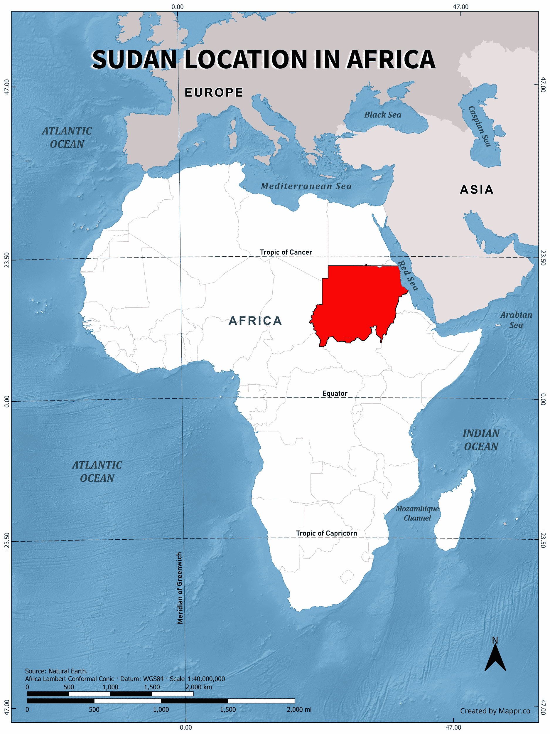 Sudan Maps Mappr Sudan Country Location World Map