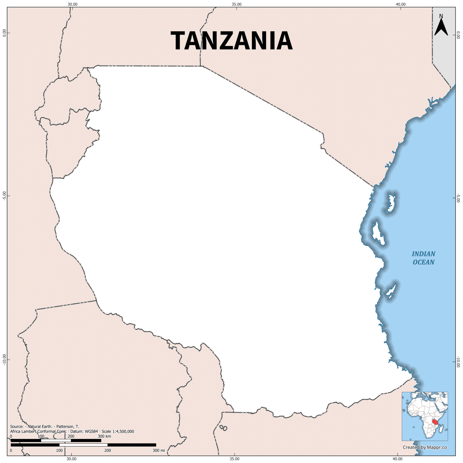 Tanzania Maps Mappr