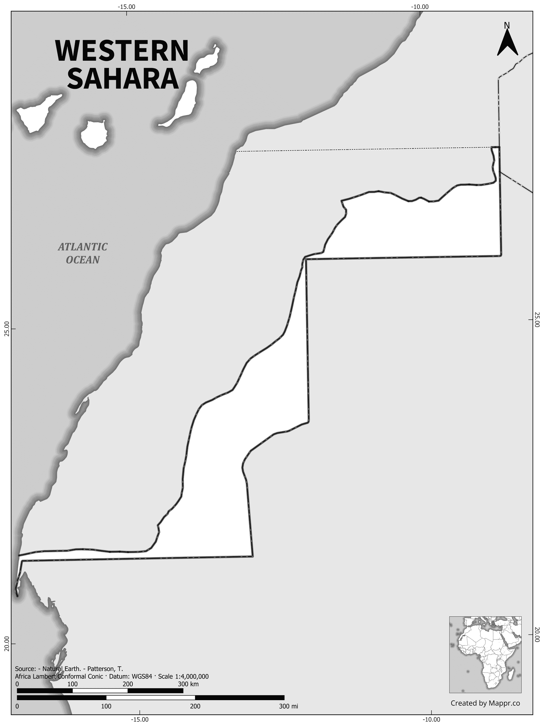 Western Sahara Maps | Mappr