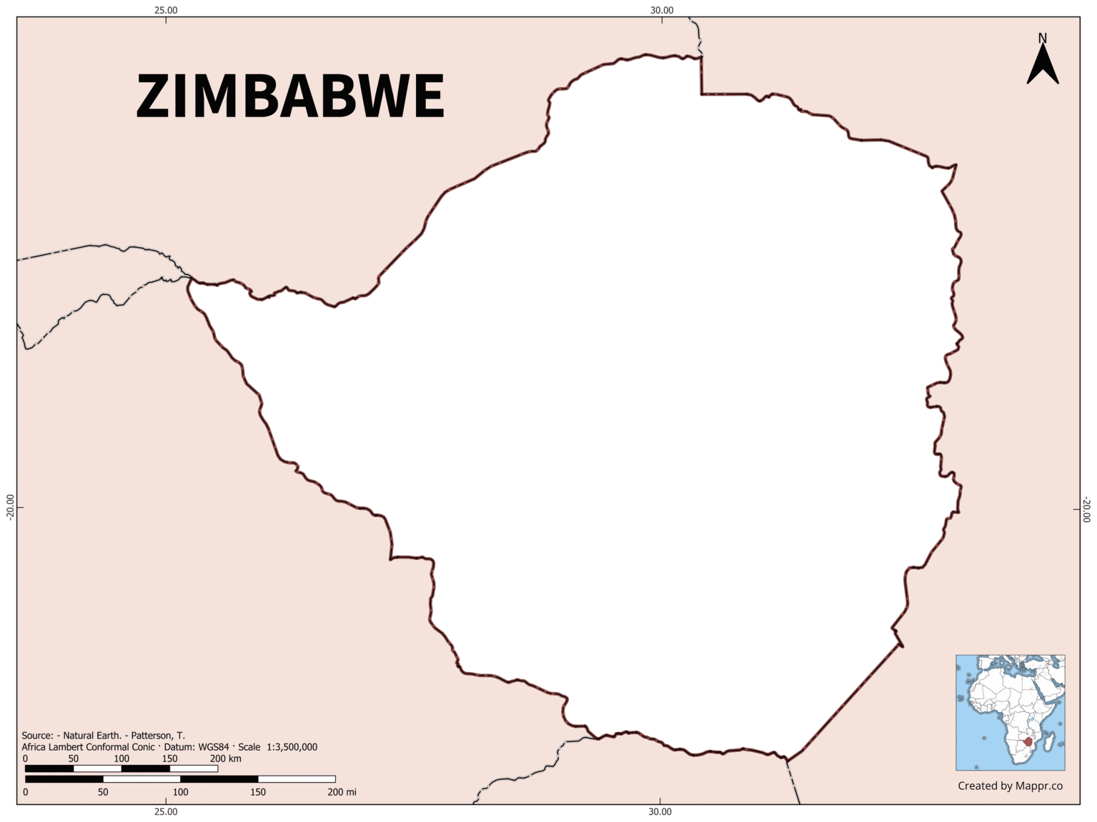 Zimbabwe Maps Mappr