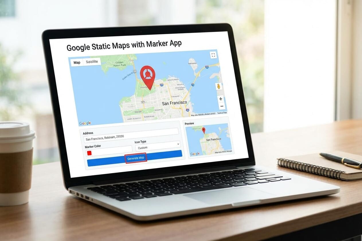 Static Map Generator with Marker