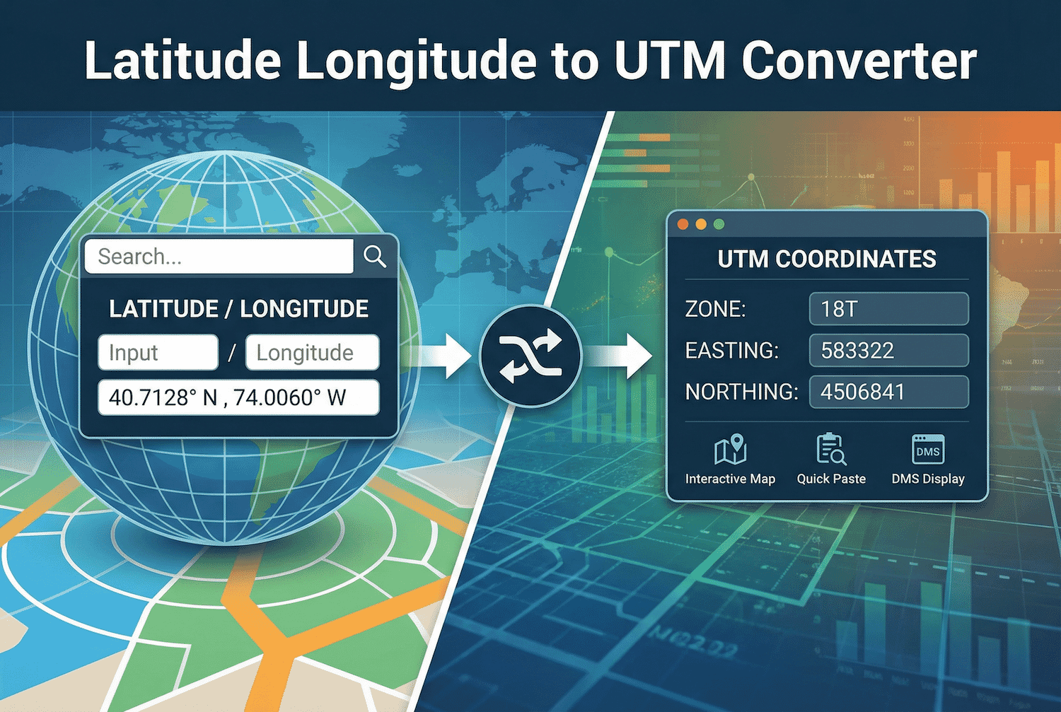 Latitude Longitude to UTM Converter