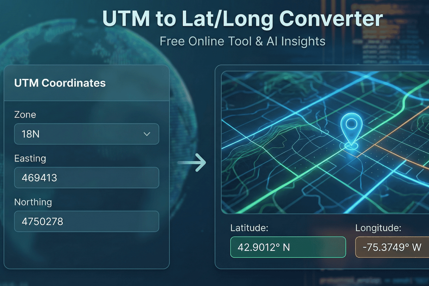 UTM to Latitude/Longitude Converter