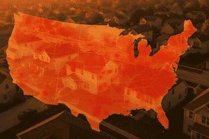 Map showing the percentage of young adults aged 18-34 living with their parents by US state