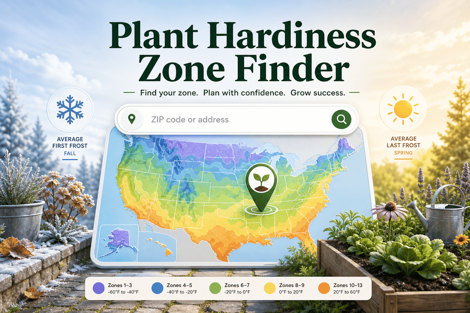 USDA Plant Hardiness Zone Finder by ZIP Code (USA)