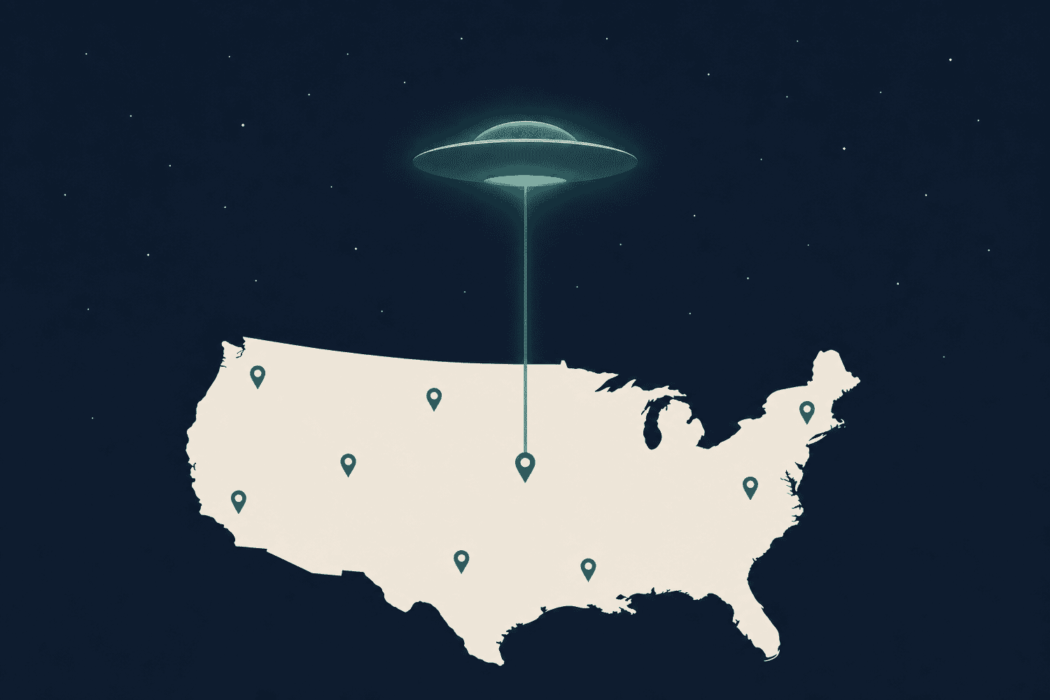 Mapped: US UFO Sightings by State and the 15 Most Famous UAP Cases — After the Pentagons May 2026 File Release | Mappr