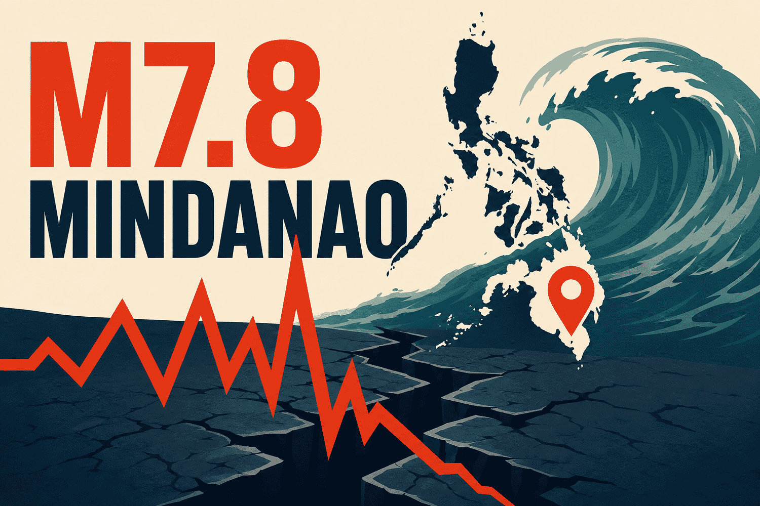 Mapped: M7.8 Earthquake Strikes Off Southern Mindanao, Triggering a Tsunami