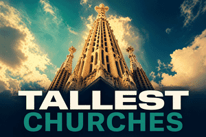 The world's tallest churches — a soaring cathedral spire against the sky