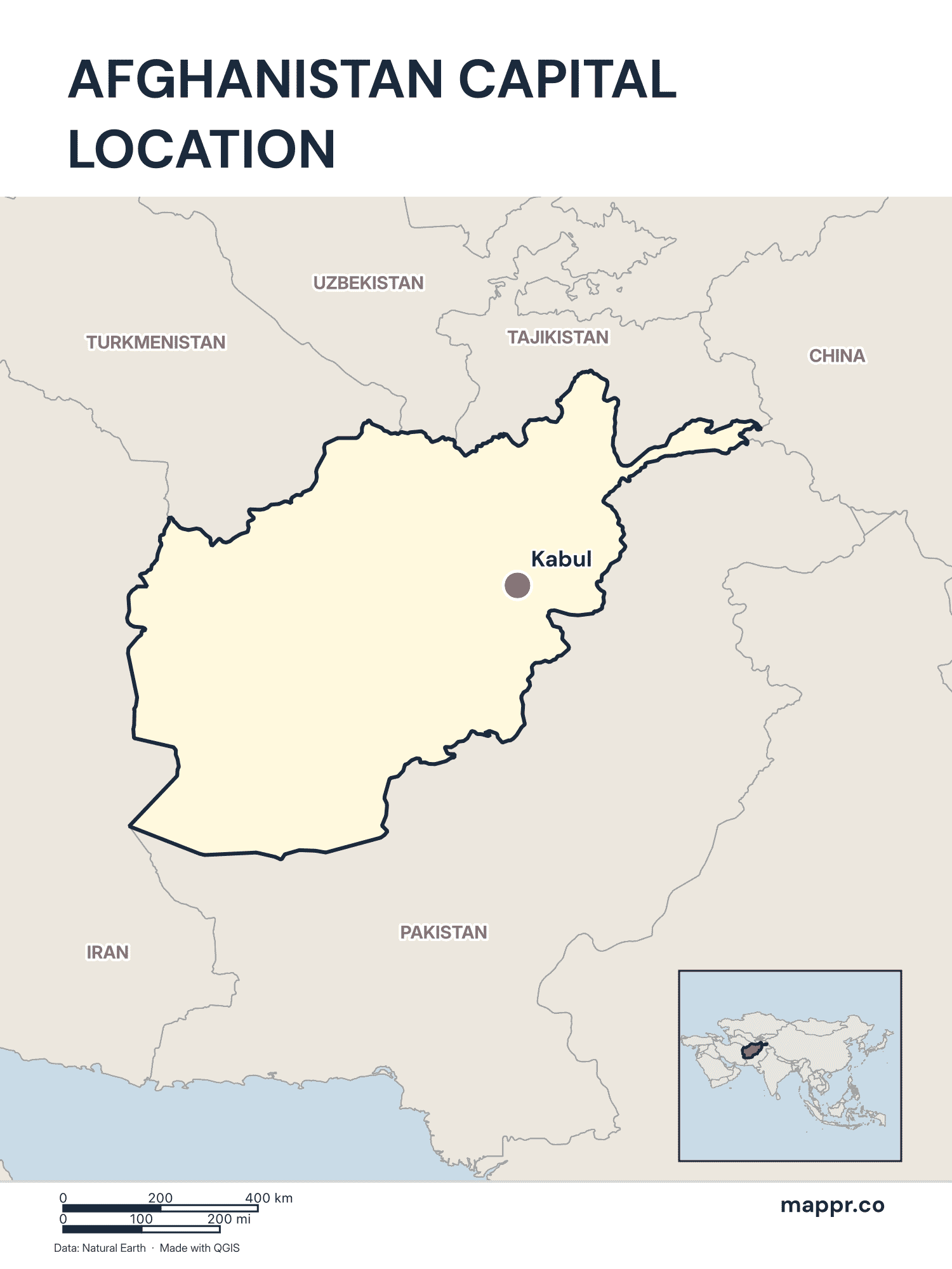 Afghanistan Maps — Free Printable Maps of Afghanistan | Mappr