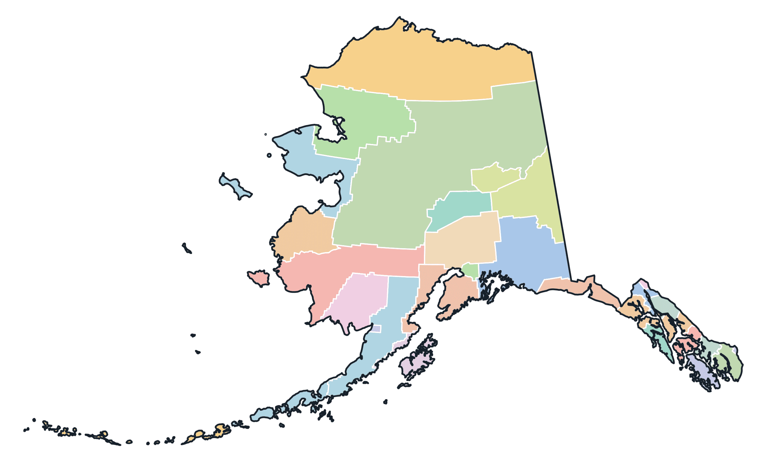 Alaska Blank Maps