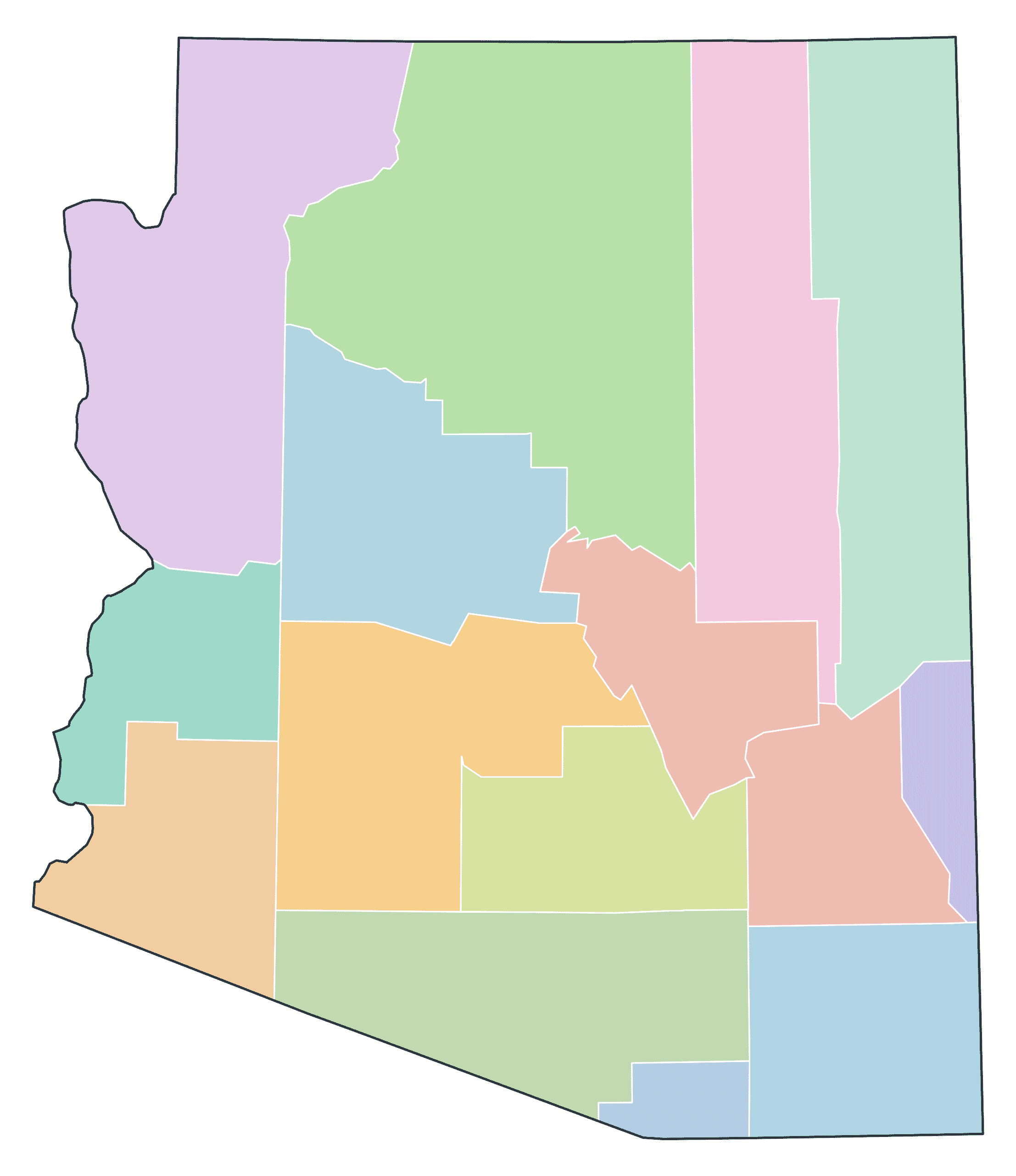 Arizona Blank Maps