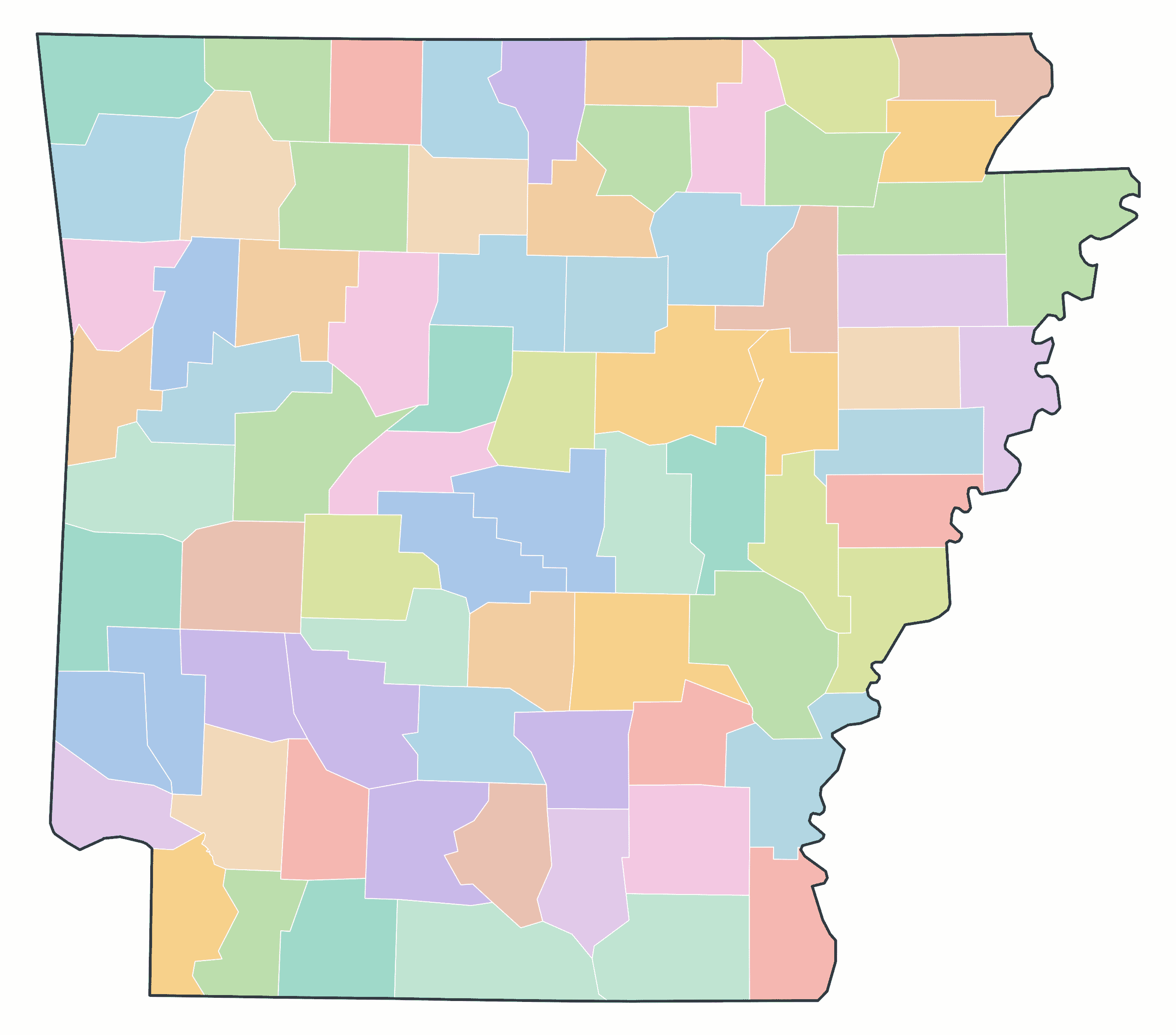 Arkansas Blank Maps