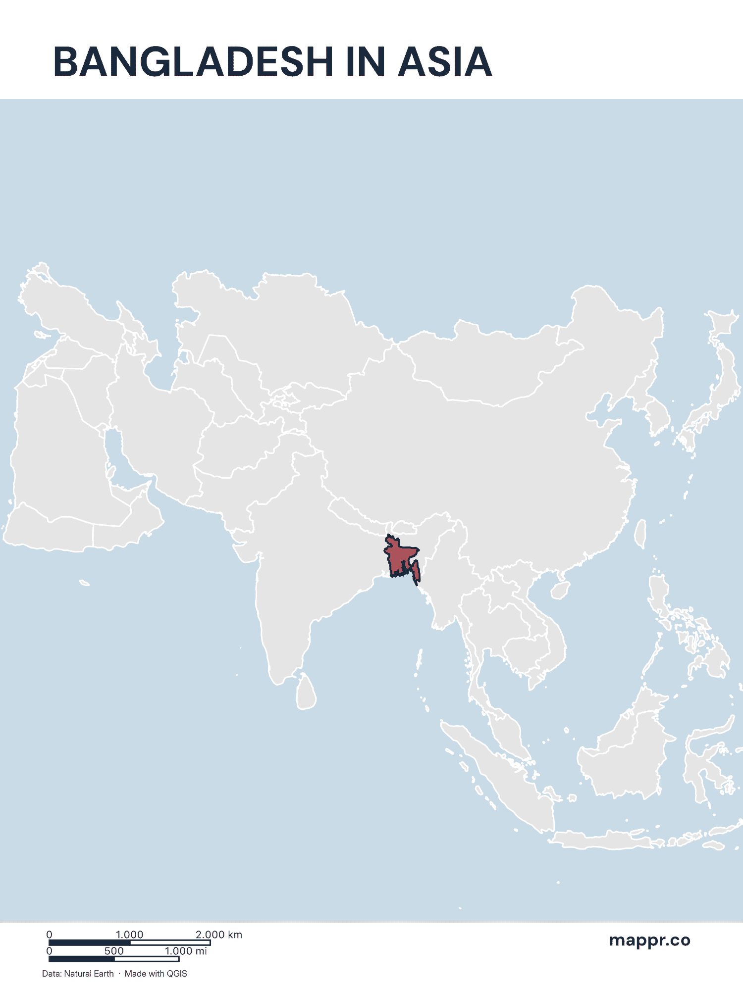 Bangladesh Maps — Free Printable Maps of Bangladesh | Mappr