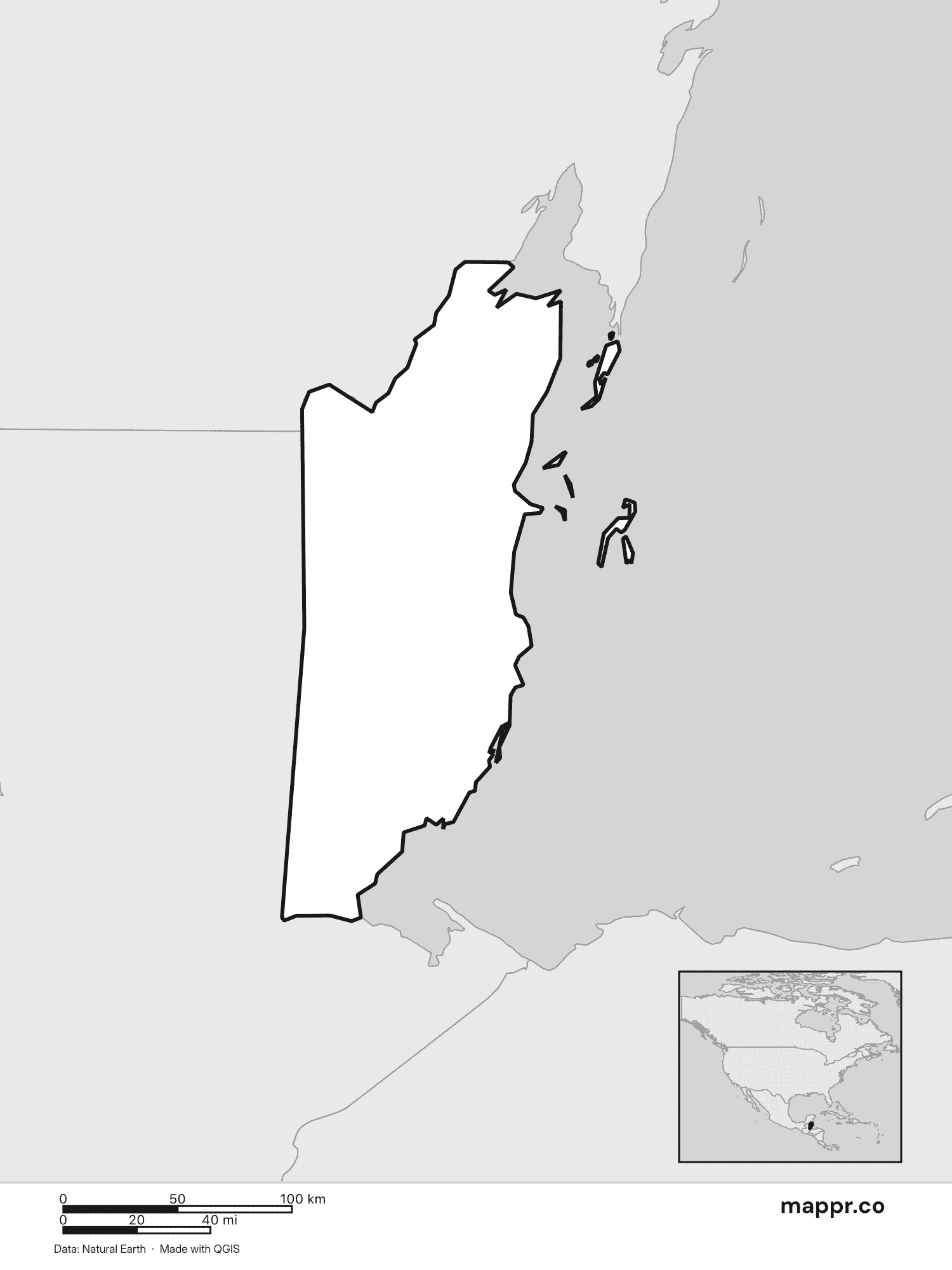 Belize Maps — Free Printable Maps of Belize | Mappr