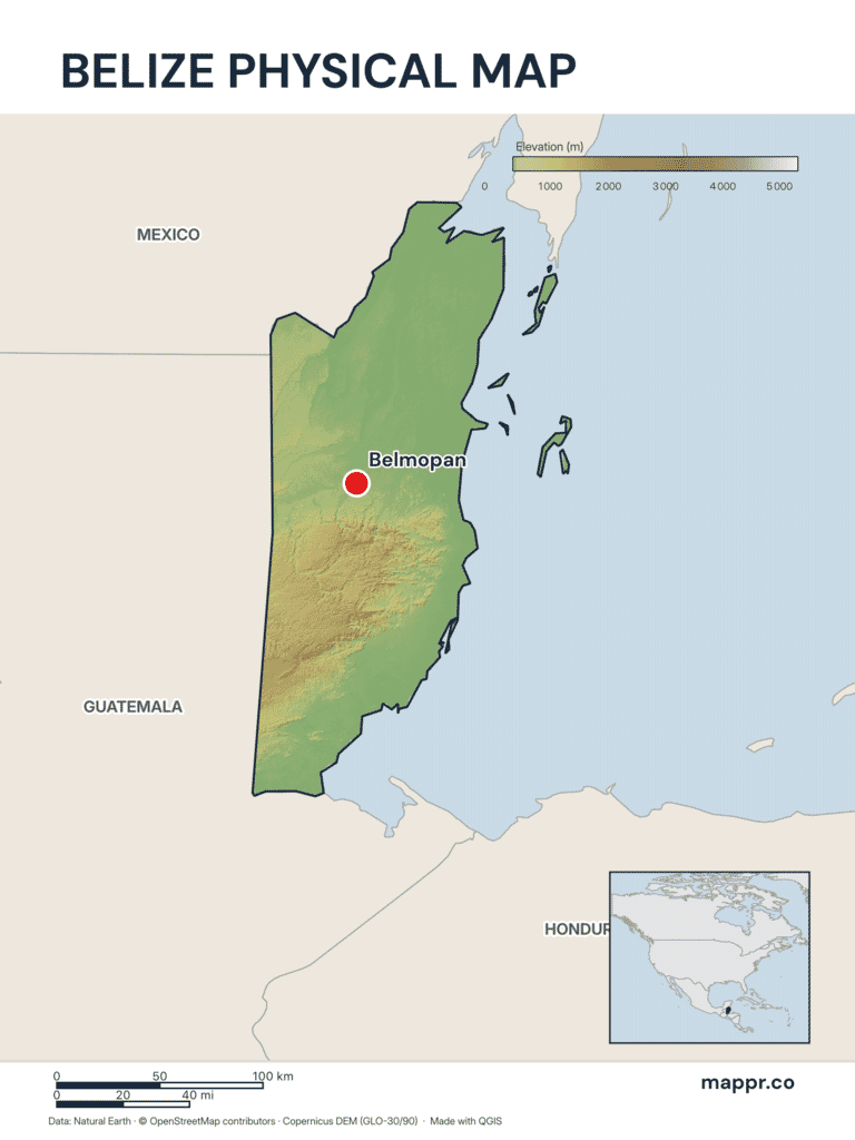 Select Belize Map Belize Maps — Free Printable Maps of Belize | Mappr