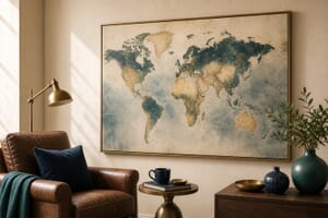 Best World Map Wall Art: 11 Picks Compared — Mappr.co buying guide hero