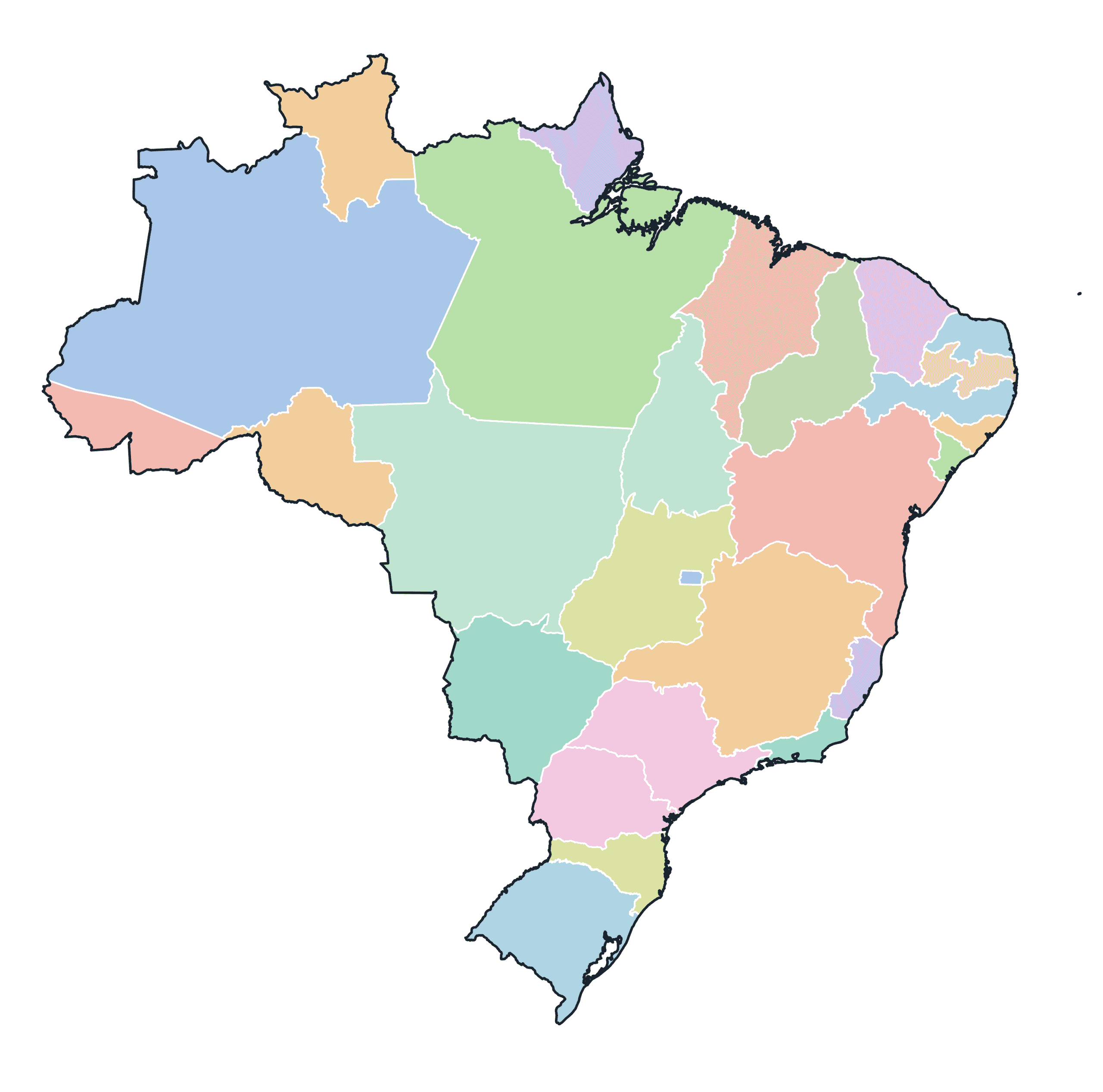 Brazil Blank Maps