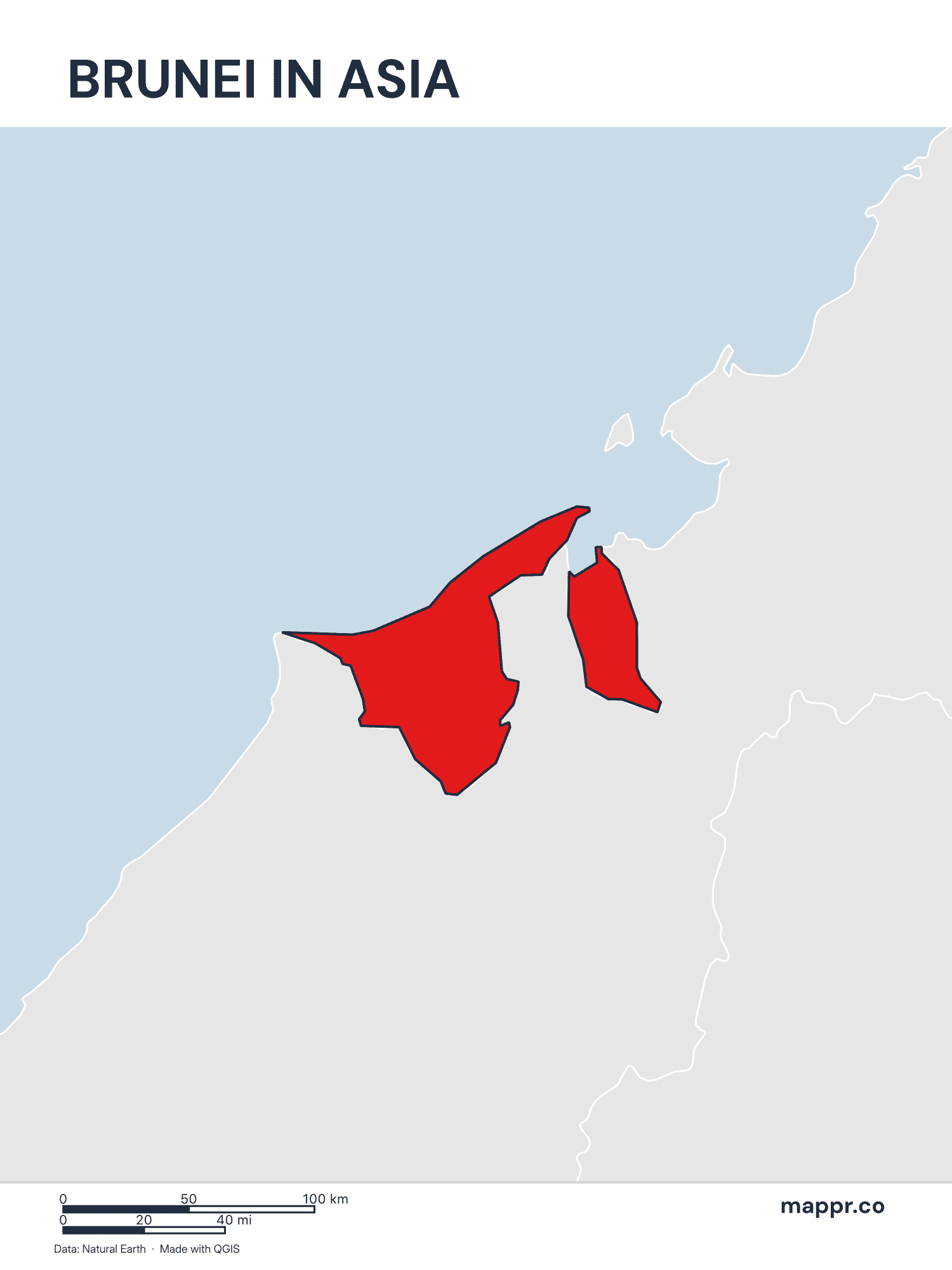 Brunei Maps — Free Printable Maps of Brunei | Mappr