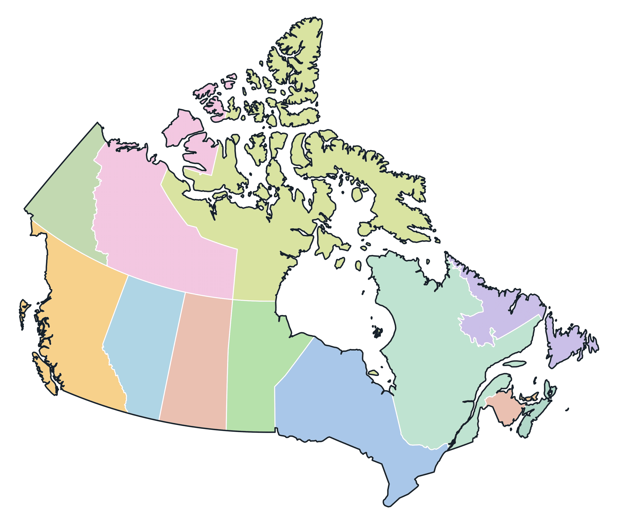 Canada Blank Maps
