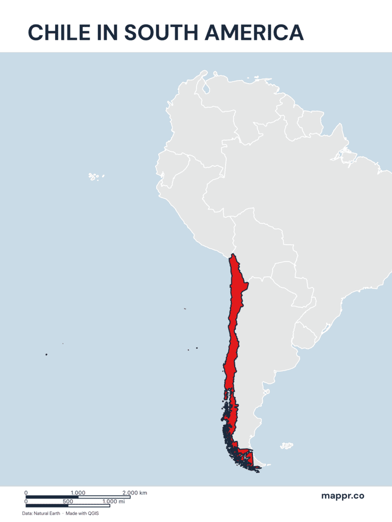 Chile Profile Chile Maps — Free Printable Maps of Chile | Mappr