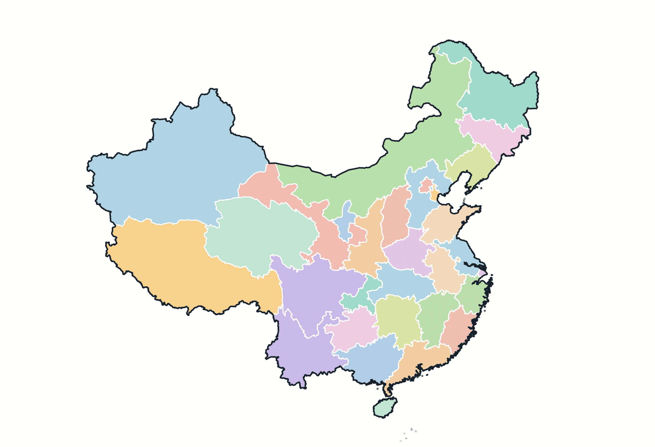China Blank Maps