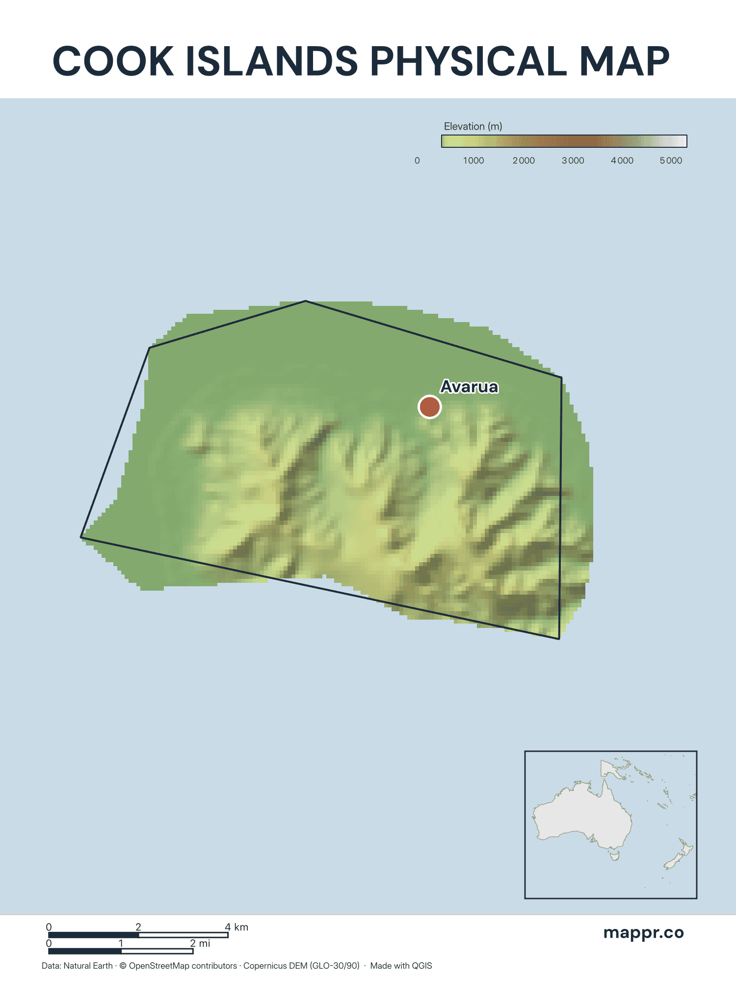 Cook Islands Maps — Free Printable Maps | Mappr