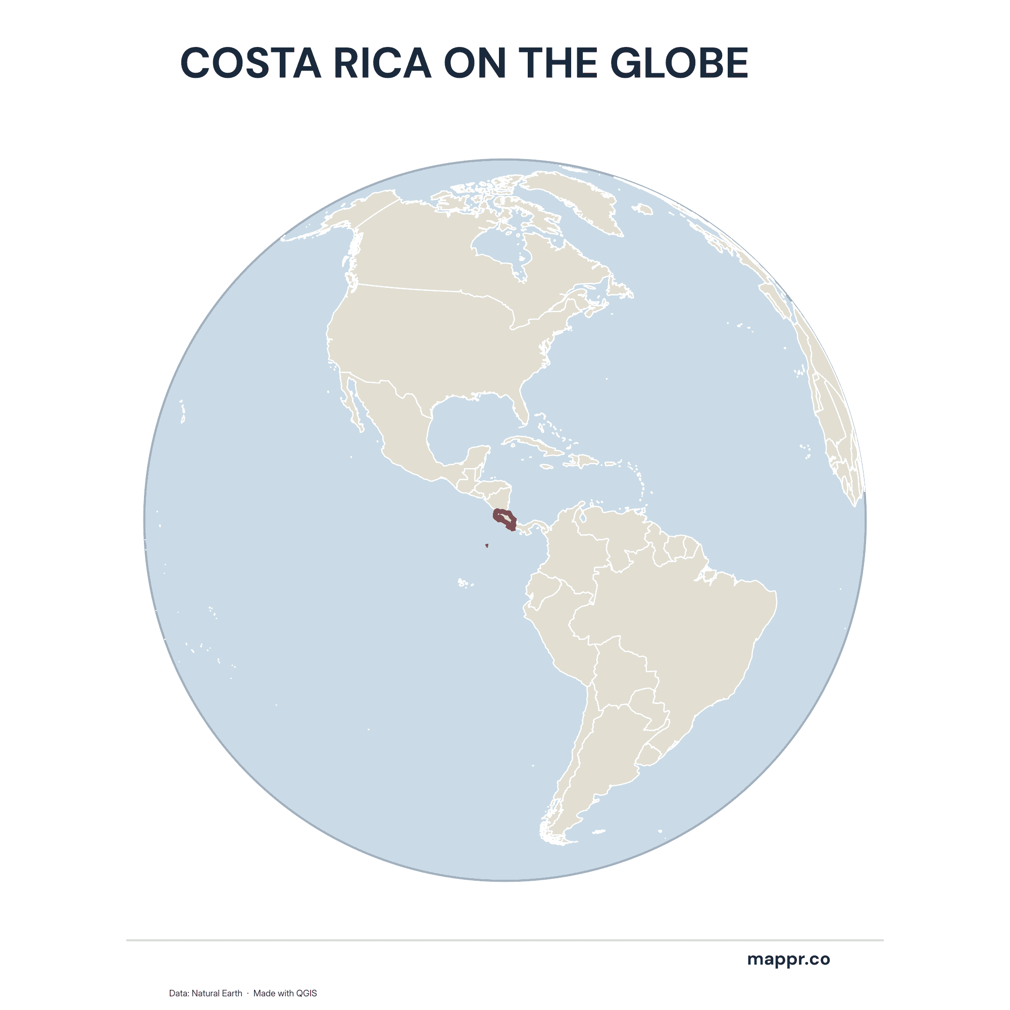 Costa Rica Maps — Free Printable Maps of Costa Rica | Mappr