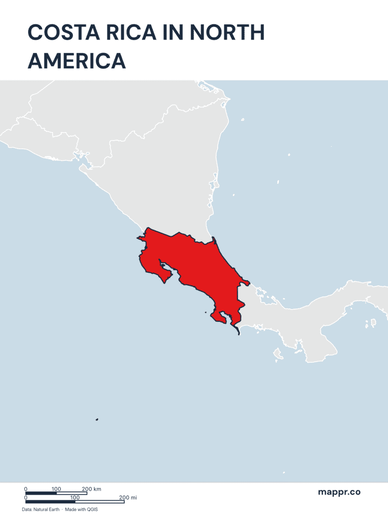 Costa Rica Coverage Map Costa Rica Maps — Free Printable Maps of Costa Rica | Mappr