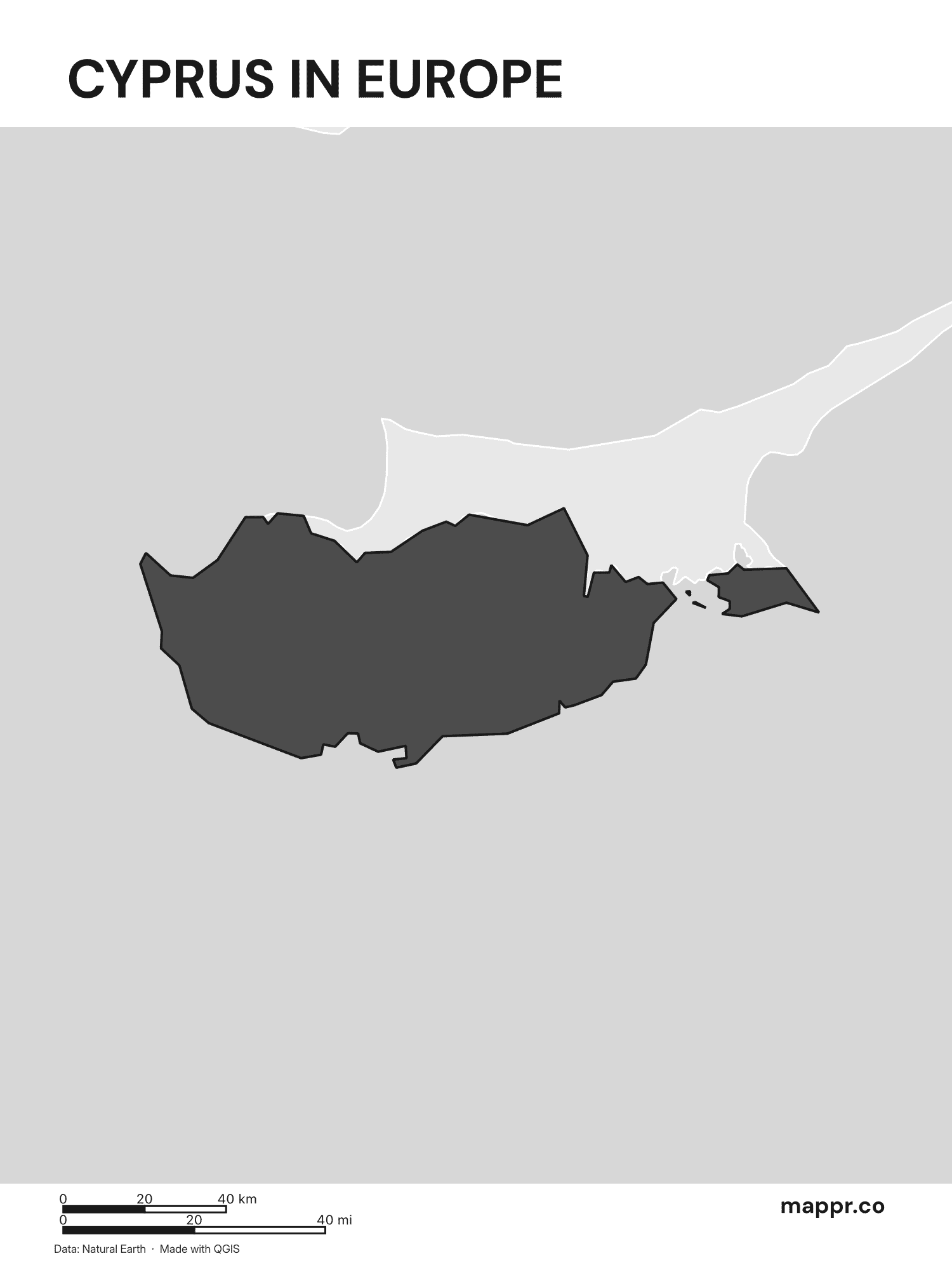 Cyprus Maps — Free Printable Maps of Cyprus | Mappr