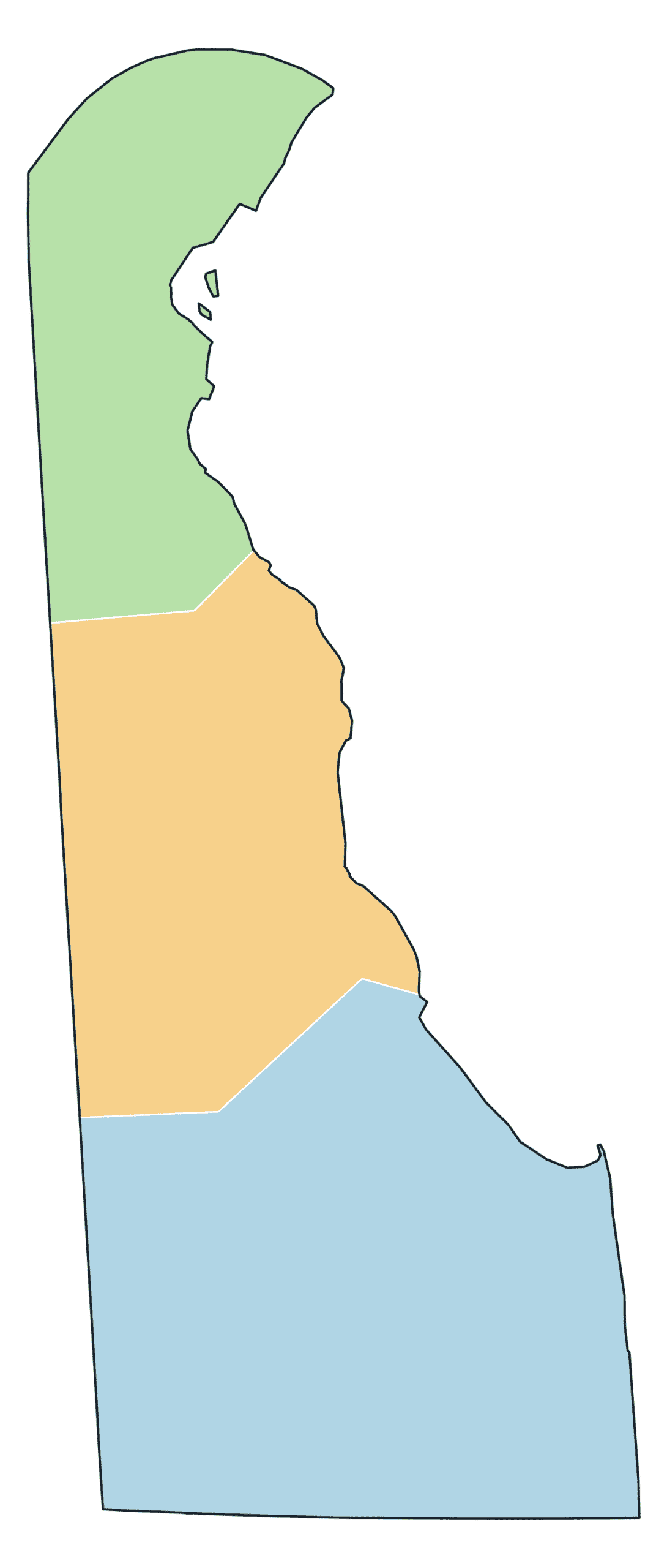 Delaware Blank Maps