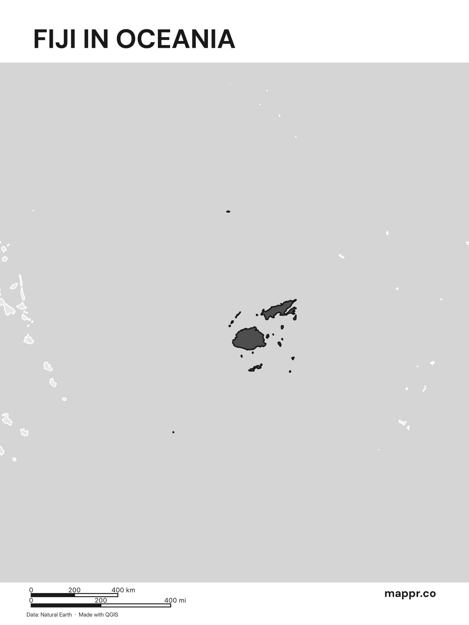 Fiji Maps — Free Printable Maps of Fiji | Mappr