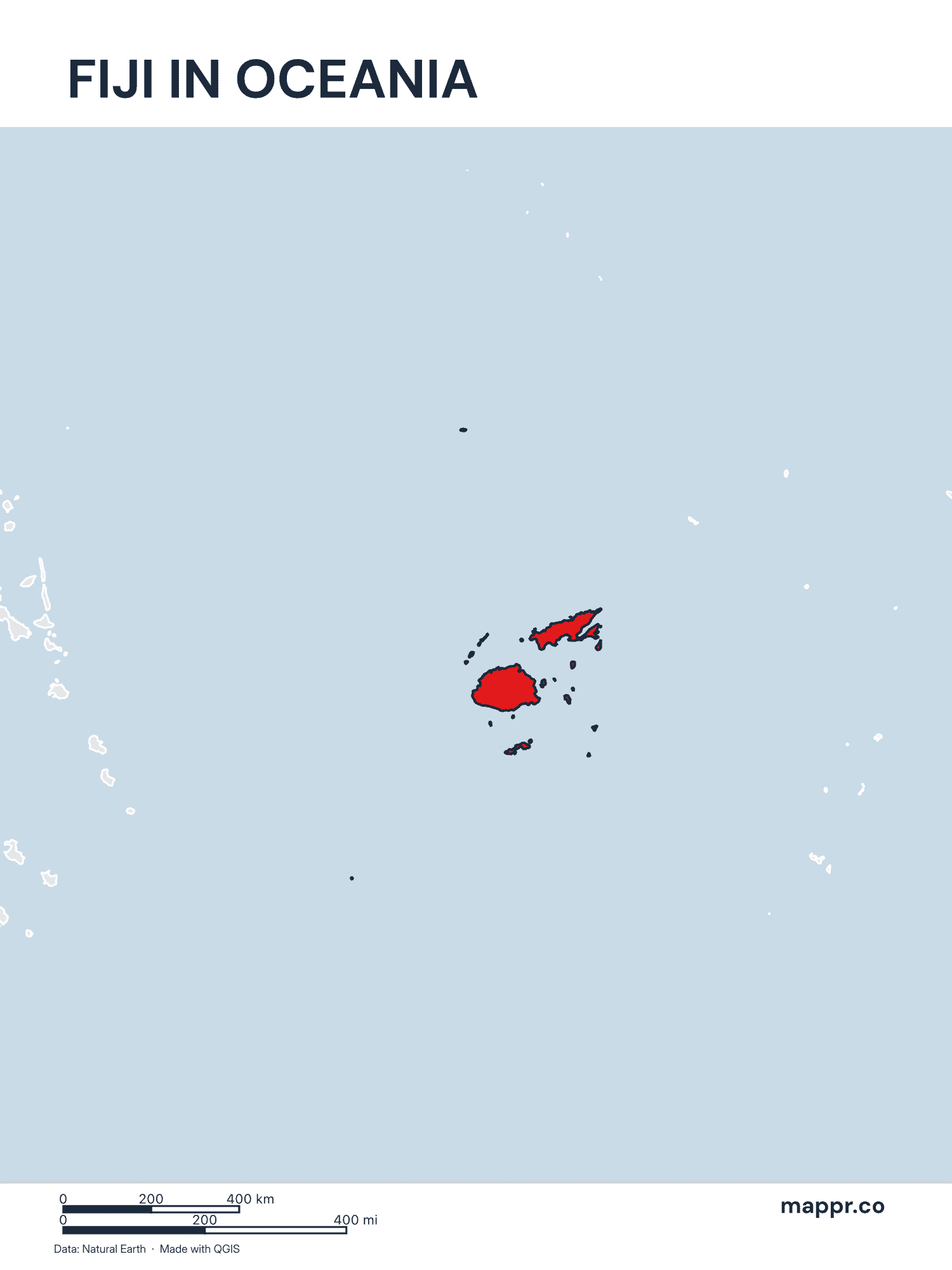 Fiji Maps — Free Printable Maps of Fiji | Mappr