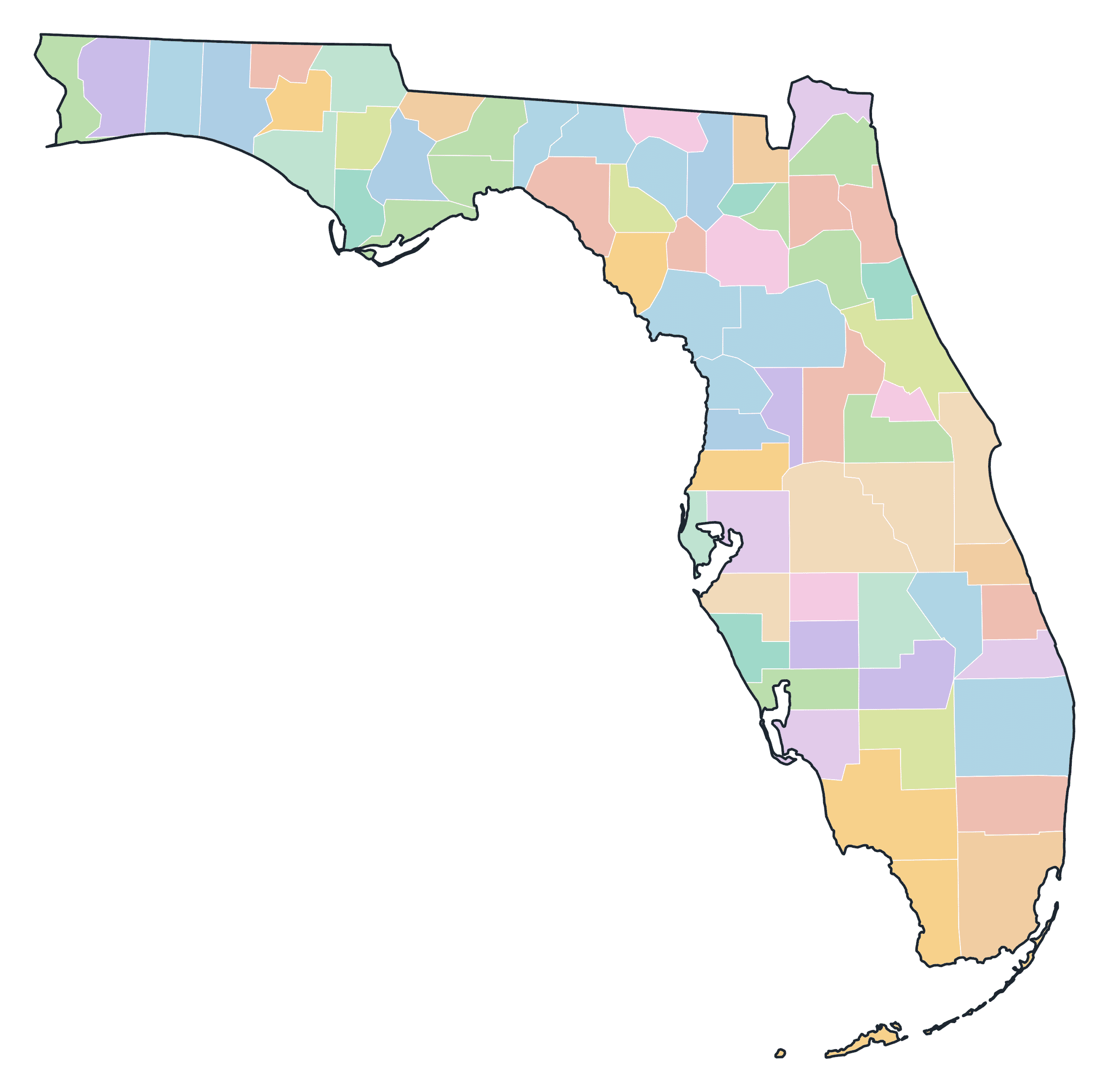 Florida Blank Maps