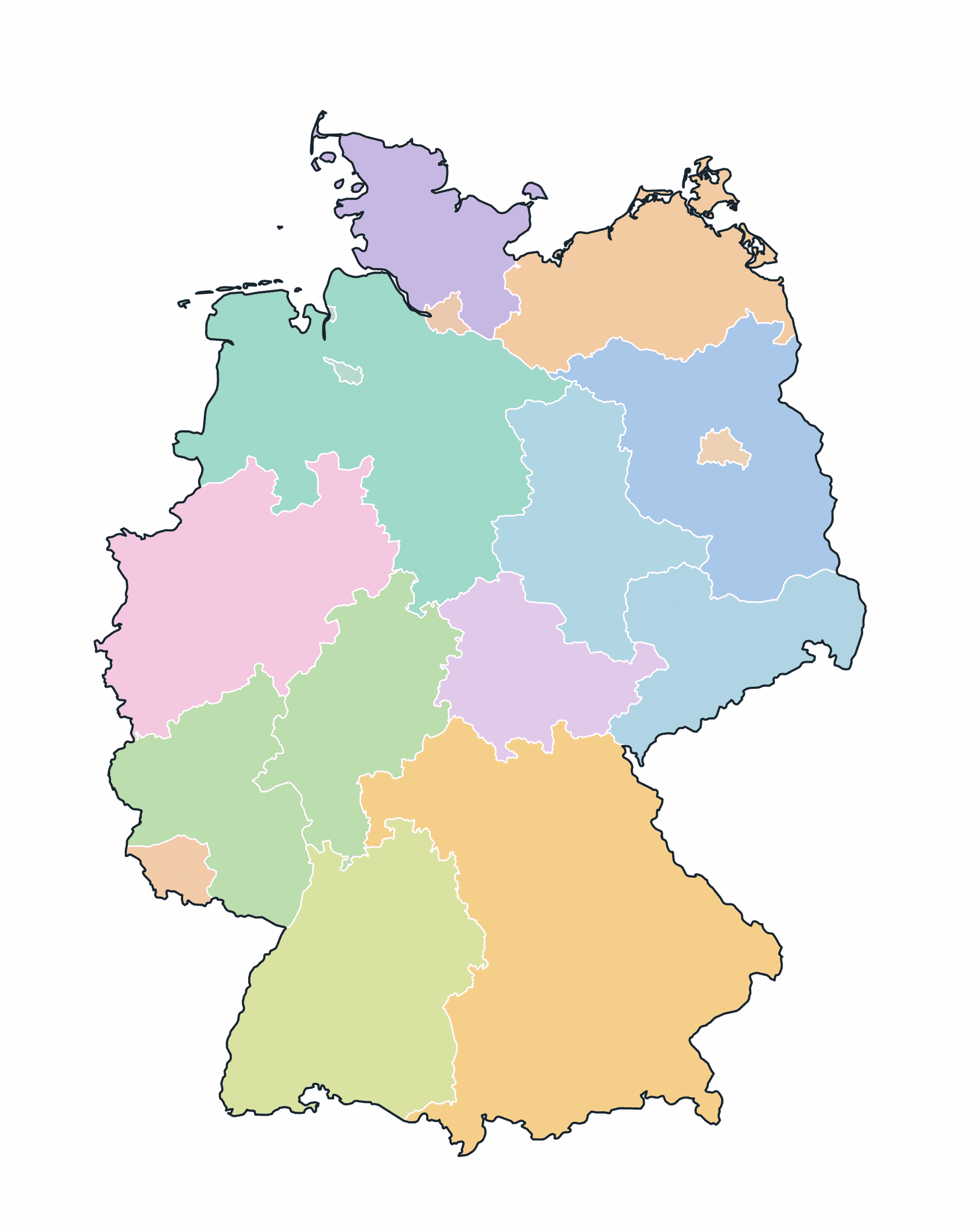 Germany Blank Maps