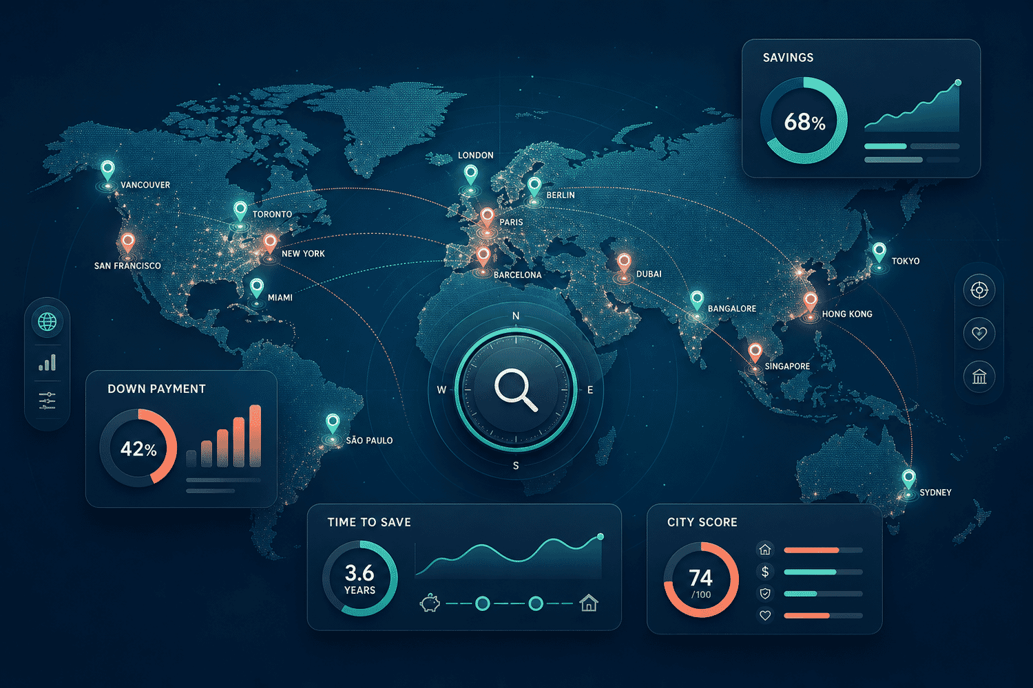 Global Relocation Explorer: Housing Affordability Map