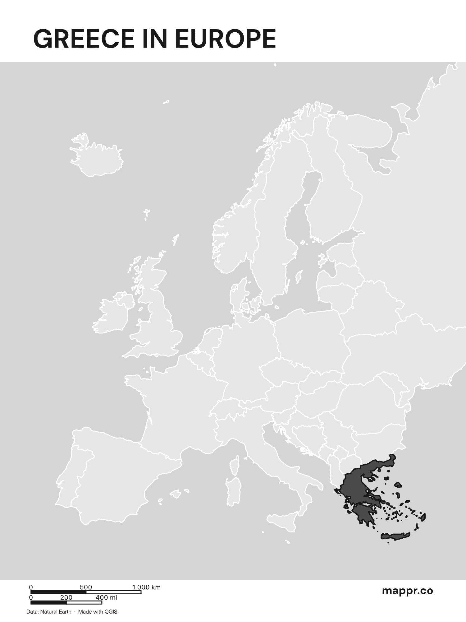 Greece Maps — Free Printable Maps of Greece | Mappr